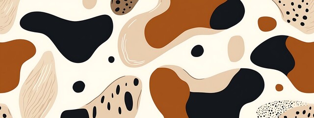 Abstract organic shapes background in earth tones.