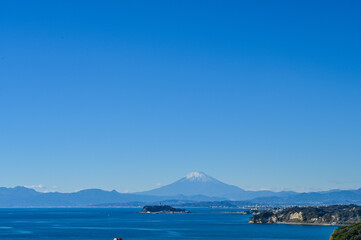 神奈川県逗子市披露山からの富士山
