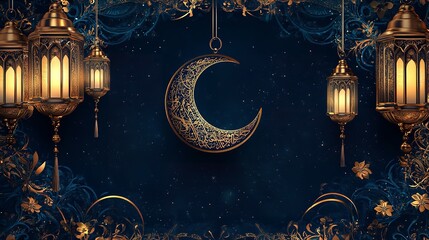 Festive greeting card, invitation for Muslim holy month Ramadan Kareem