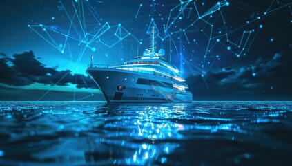 smart digital boat, artificial intelligence in maritime navigation, technology in marine transportation, exploration, and environmental monitoring