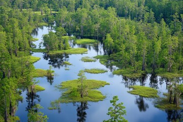Concept of World Wetlands Day , Generative AI