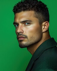 Naklejka premium portrait business man wearing a suit with a beard