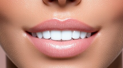 Obraz premium Stunning Smile Close up of Perfect Teeth and Lips