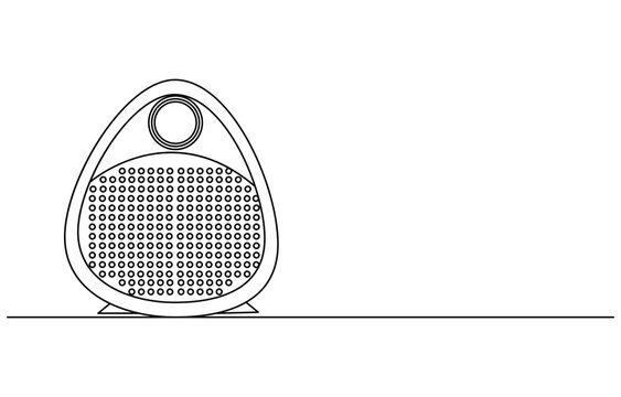 recommend clip art: Continuous one single line drawing Portable electric air heater heating icon, Portable electric air heater continuous line drawing. One line art of home appliance