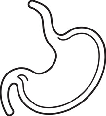 stomach icon line art 