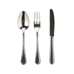 Spoon, fork, knife, ladle on transparent background, element design. png, Cutlery.