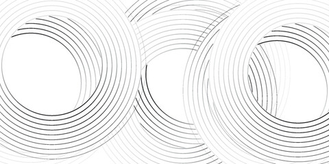 Abstract gold circle lines on dark background. Geometric stripe line art design