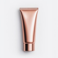 Elegant Rose Gold Cosmetic Tube for Beauty and Skincare Products