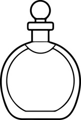 perfume bottle icon line art