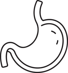 stomach icon line art 