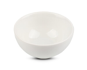 Empty white curry bowl isolated on a white background