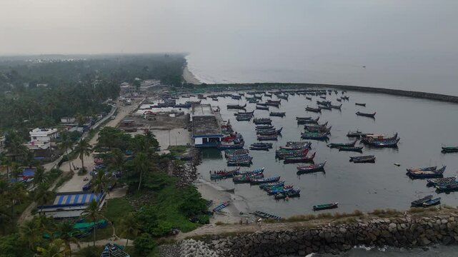 Lake in Kumbalangi, Chellanam, Ernakulam, Chellanam Harbour is a fishing harbor in Kerala, India.