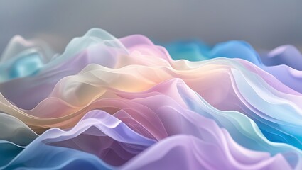 Pastel Waves Abstract Fabric Texture Design