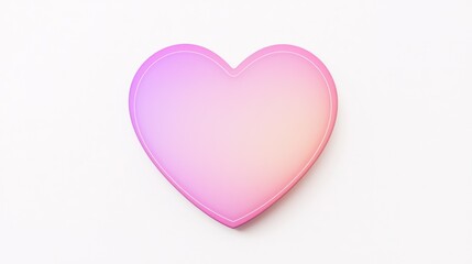 Light pastel gradient heart blending pink and lavender tones, framed on white.