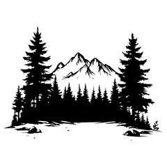 winter landscape with trees