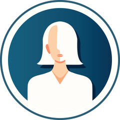 Minimalist Female Portrait with Blue Gradient Background