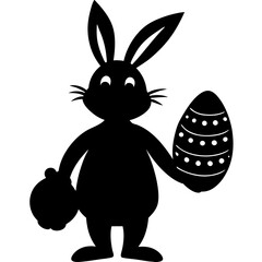 The Easter Bunny’s Big Day vector silhouette