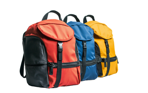Backpacks for School isolated on transparent Background