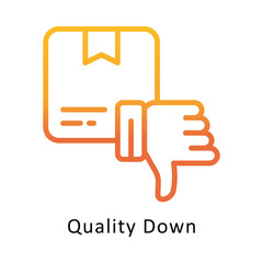 Quality Down Vector Gradient Icon. Eps 10 File 
