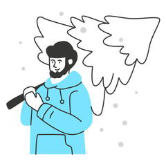 Winter Character Illustration