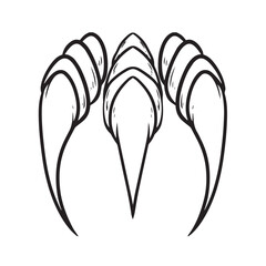 claw line art