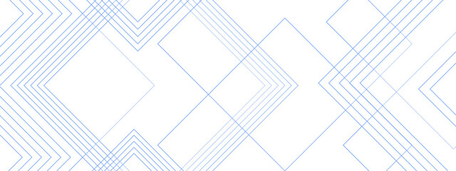 Abstract Blue Geometric squares with digital geometric connection Blue lines. Blue Geometric squares with Futuristic architecture concept. Colorful striped diagonal line technology concept.