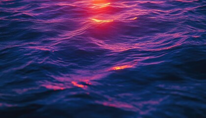 Serene sunset reflection on water surface ocean shore nature photography tranquil atmosphere aerial view calmness concept