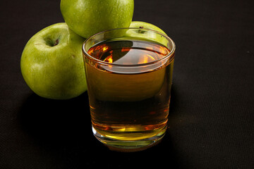 Fresh sweet natural apple juice
