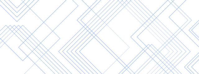 Abstract Blue Geometric squares with digital geometric connection Blue lines. Blue Geometric squares with Futuristic architecture concept. Colorful striped diagonal line technology concept.