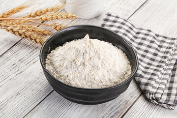Wheat flour heap for bake