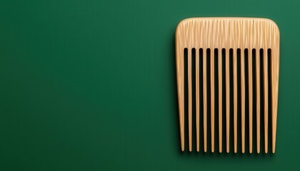 A wooden comb for plastic-free hair care, crafted from sustainable timber, sustainability product eco-friendly plastic-free, green grooming solution