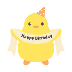 Little Chicken Happy Birthday Character