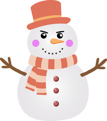 cute snowman cartoon, merry christmas holiday