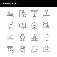 Data Leak Icons