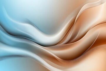 Obraz premium Stunning abstract wavy glass shapes with soft light reflections and flowing curves forming a sleek and futuristic digital background with elegant elements and a aesthetic