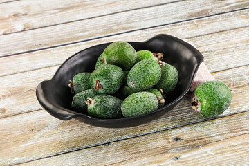 Sweet ripe juicyfruit feijoa