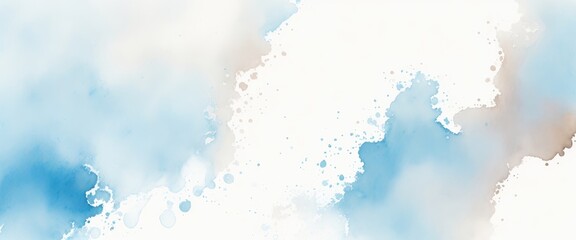 light Brown blue watercolor wet wash splash background