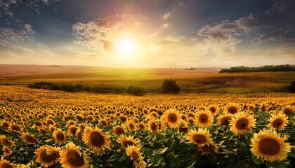 Obraz premium Campos de Cultivo, como girasoles