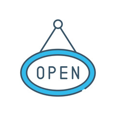 Open Sign vector icon