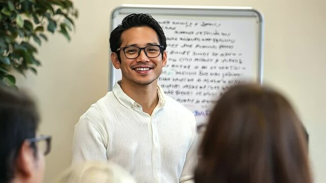 1_Language Tutor Teaching Adults in Multicultural Community Center