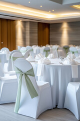 An elegant wedding modern room beautifully decorated