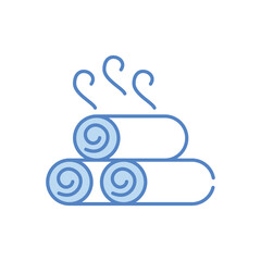 Hot towel vector icon