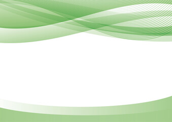 流線でデザインした背景イラスト_グリーン系