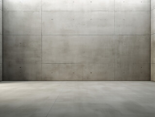 Minimalist concrete room with empty space