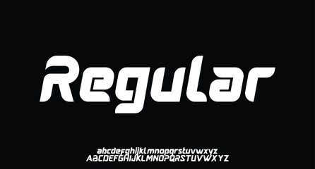 Minimal modern alphabet fonts and numbers. Abstract urban font typography typeface uppercase. vector illustration
