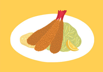 シンプルなエビフライのカード