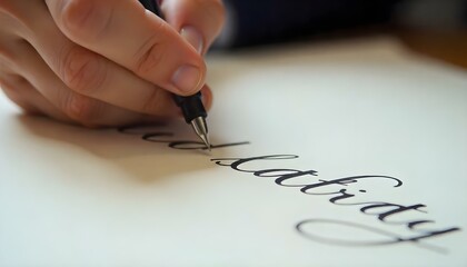 Handwritten Elegance Close-Up