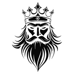 king with crown vector illustration