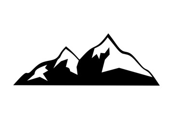 vector illustration of mountain on white background