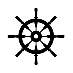 ship steering wheel icon vector with trendy design